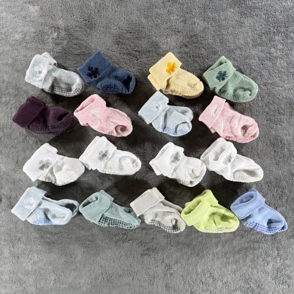 Bombas Gripper Socks Baby 6-12 Months Multicolor Good Lot of 17 Ankle